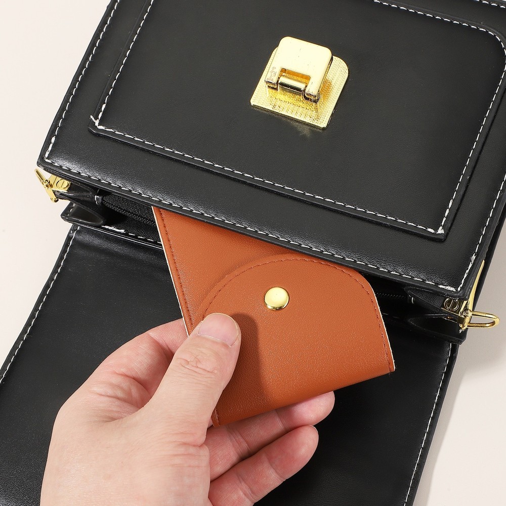 2 Pcs Leather Watch Pouch, Portable Watch Case, Black