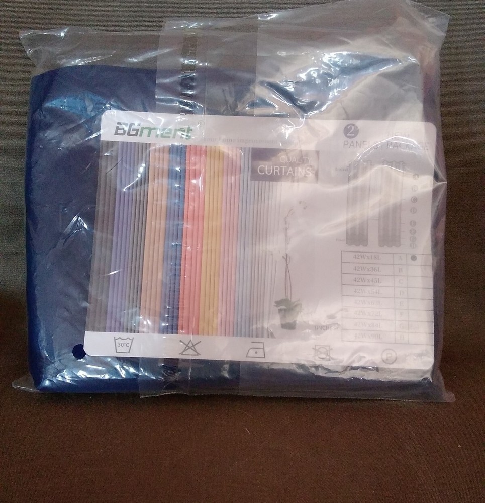 BGment Navy blue Curtains 42wx18L