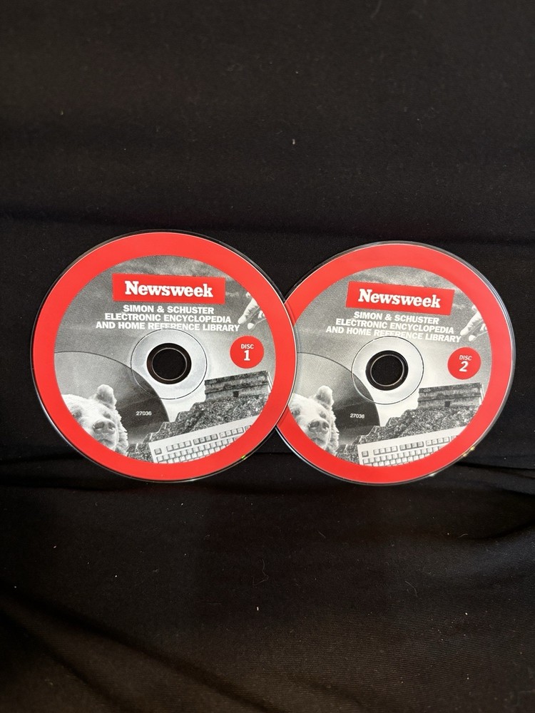 Simon Schuster Electronic Encyclopedia Home Reference Library 2 CD ROM Set VTG