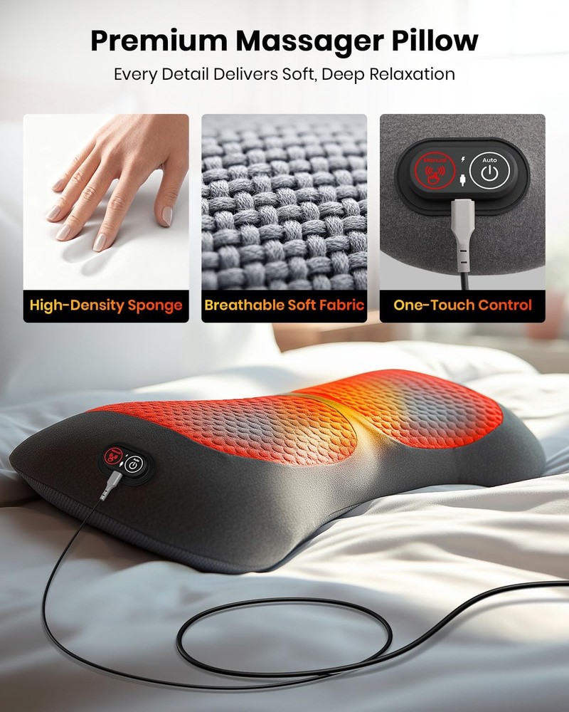 Triple Fusion Back Massager with Stretching, Black-Basic, Black-basic