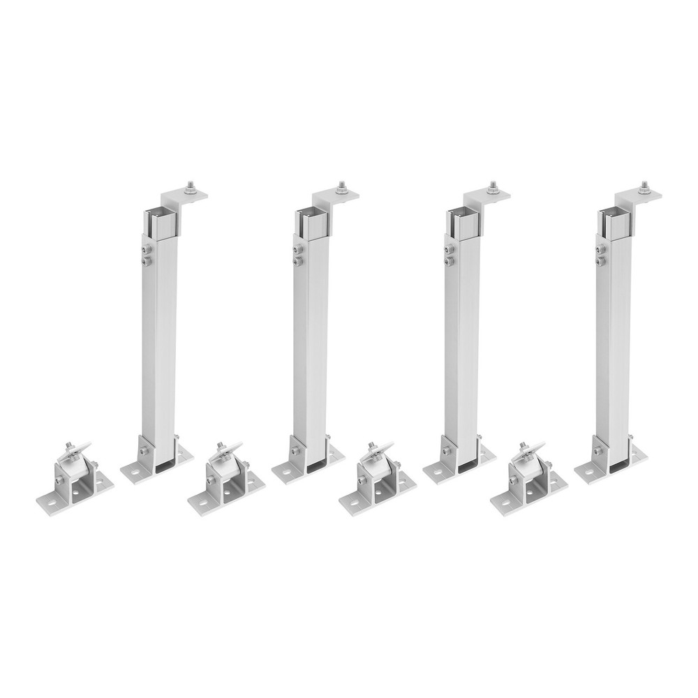 2-Pair Adjustable Solar Panel Tilt Mounting Rack Brackets For RV/Rooftop/Floor