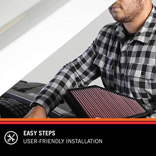 Engine Air Filter: High Performance, Premium, Washable, Replacement Filter: