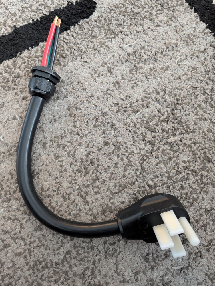 Replacement NEMA 14-50 EVSE Plug with 12" Cable
