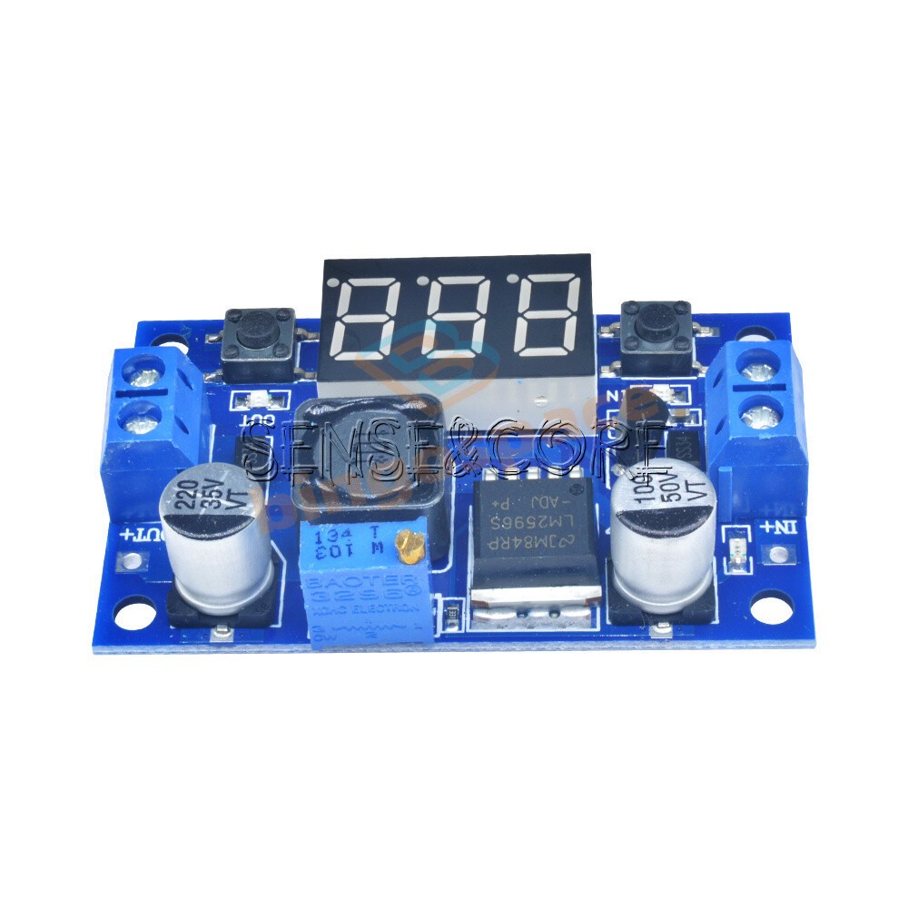 DC-DC Voltage Regulator LM2596 Step Down Regulator Adjustable with LED Voltmeter