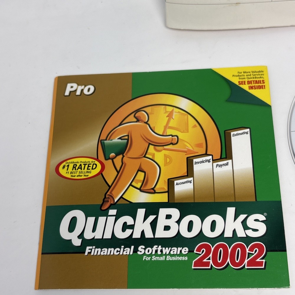 2002 QuickBooks Pro for Small Business Intuit Software Complete W/code