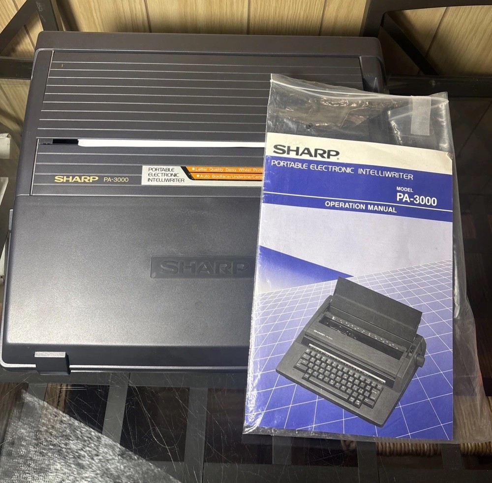 Sharp PA-3000 Portable Electronic Intelliwriter typewriter Tested