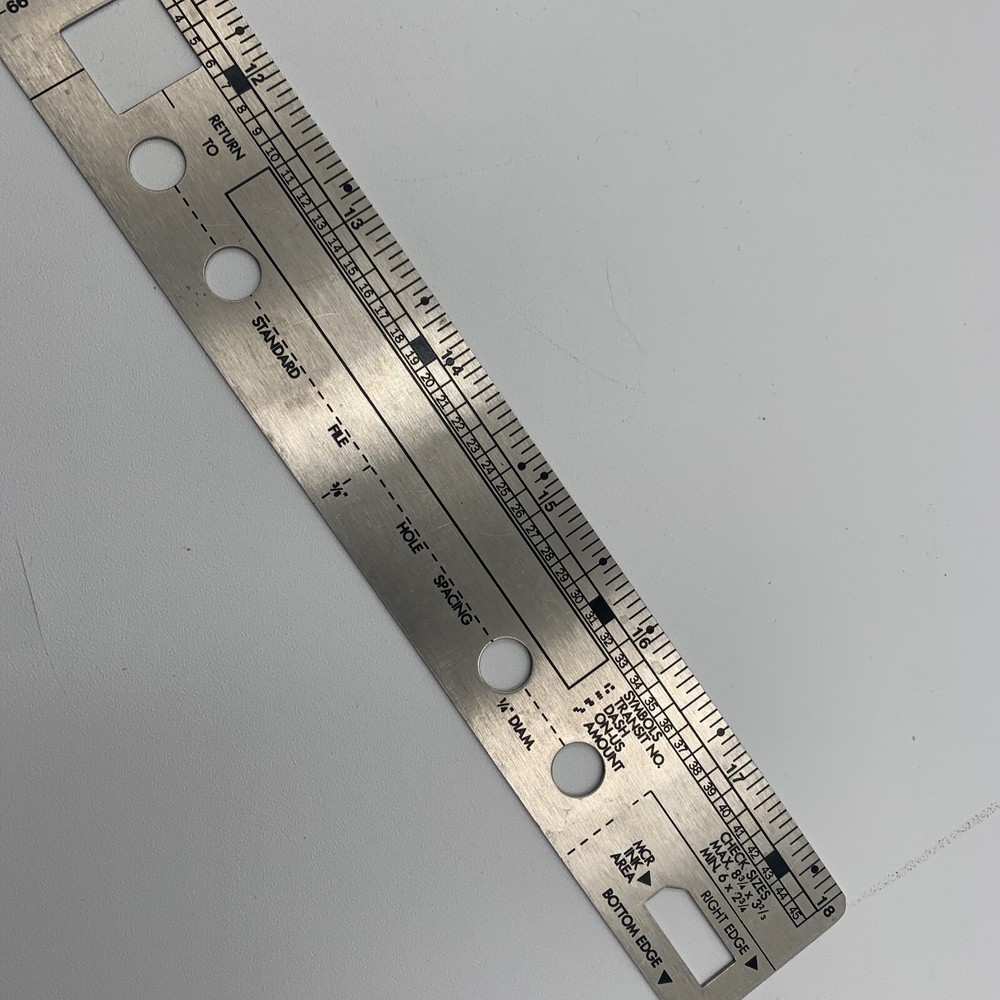 Data Documents Business Steel Ruler 18 inches