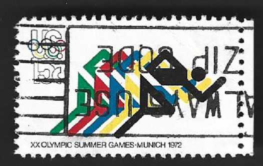 Scott# 1462 20th Summer Olympics with "ALWAYS USE ZIP CODE" slogan - (A-5)