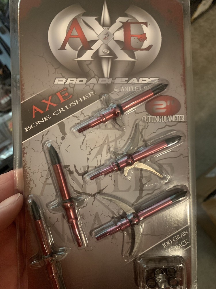 One Bone Crusher AXE Expandable Chisel Tip 100 Grain 2" Cut Broadhead