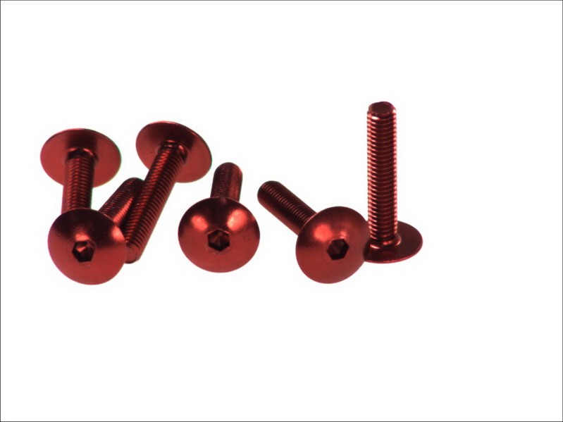 Flat allen bolt (M6x30, Red)