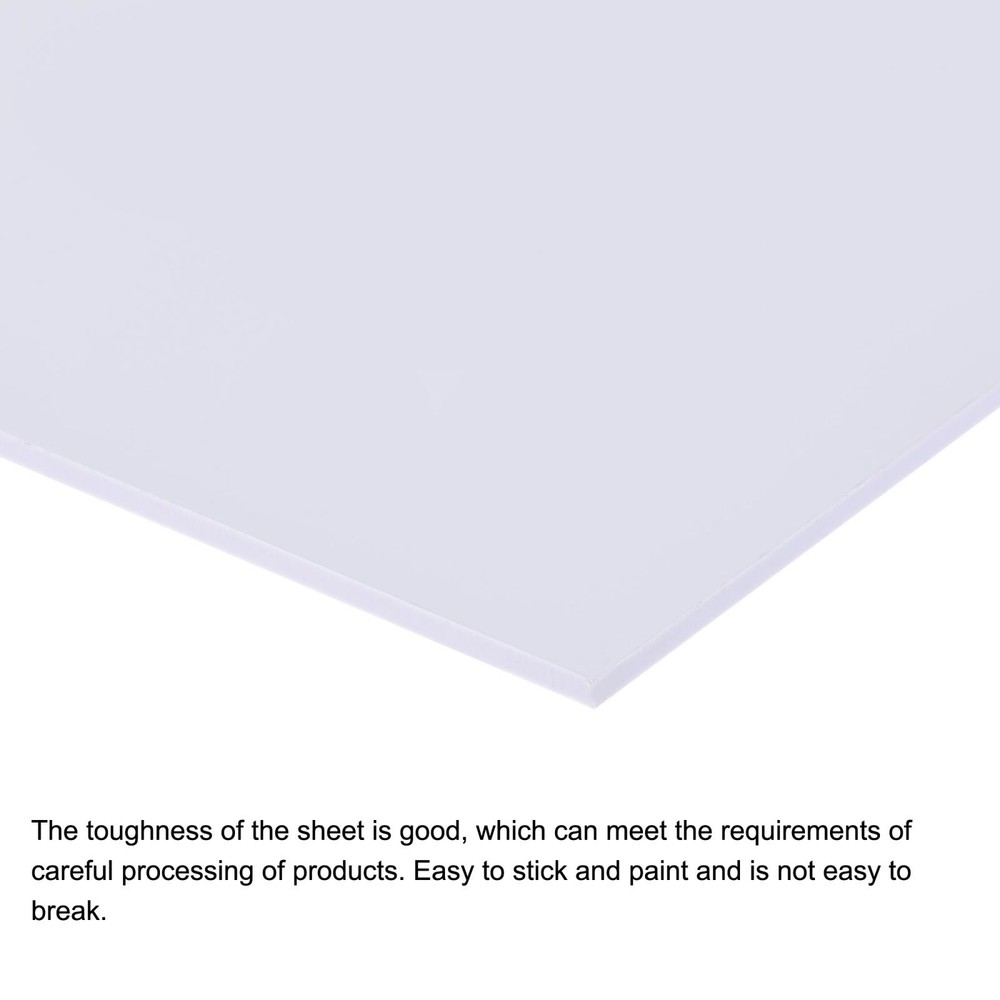 White ABS Plastic Sheet 12x12x0.2" for Building Model, Panel