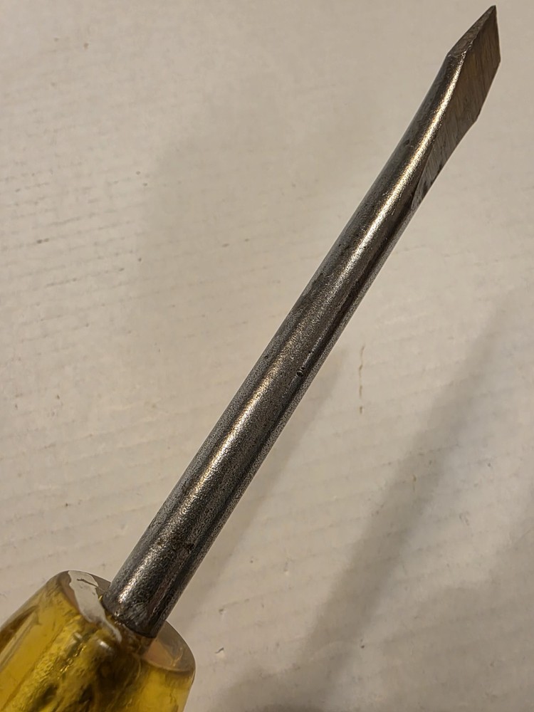 Flat Screwdriver Irwin USA Yellow Handle