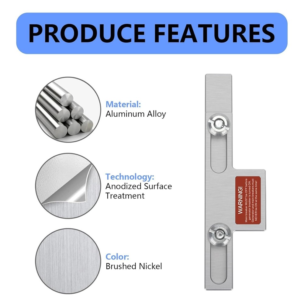 Generator Interlock Kit,Electrical Interlocking Panel Compatible with Square D H