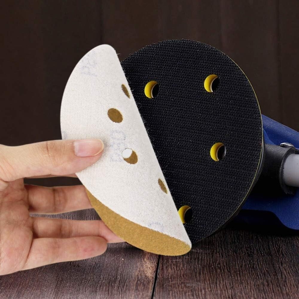 5-Inch Gold Aluminum Oxide Sanding Discs - 80 Grit Hook&Loop 100 Pack