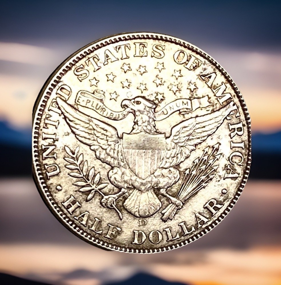 1908d 50c Barber Half Dollar AU