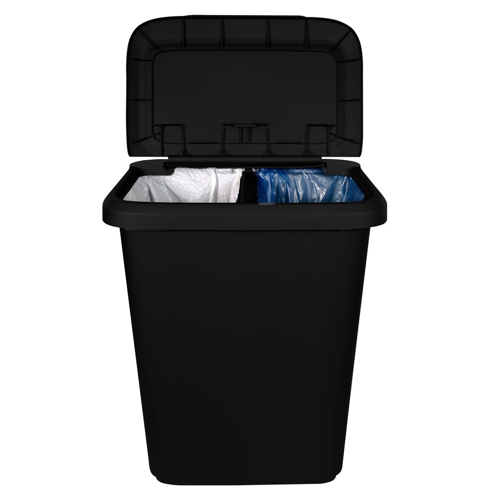 20.4 Gallon Trash Can Plastic Dual Function Divided Extra Large Kitchen Trash US