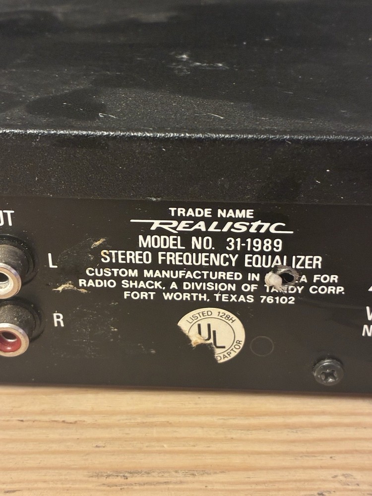 Realistic 7-Band Stereo Frequency Equalizer Model 31-1989 | Powers On | Untested