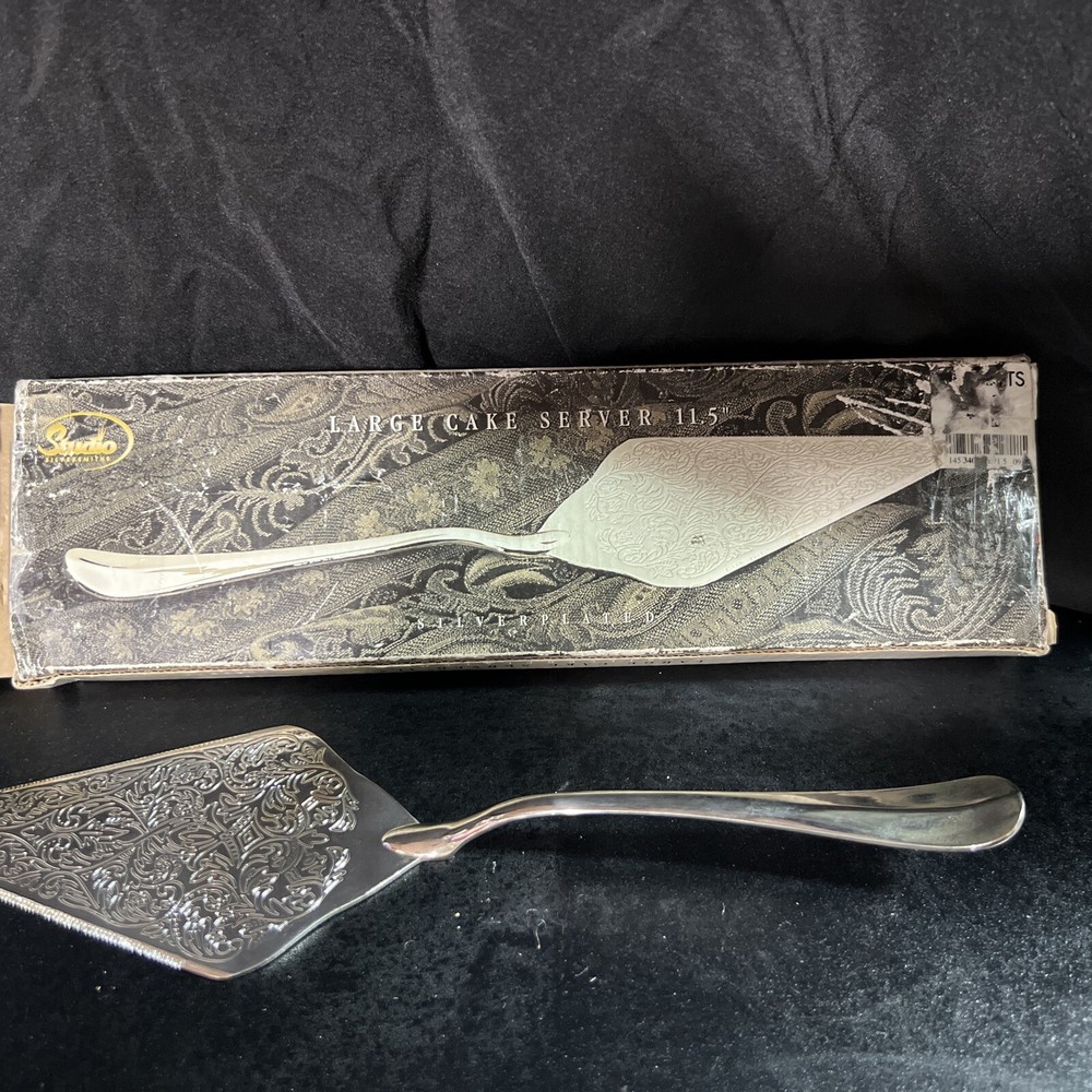 Ornate Wedding Cake Pie Knife Server Silver-plated long Studio Silversmith