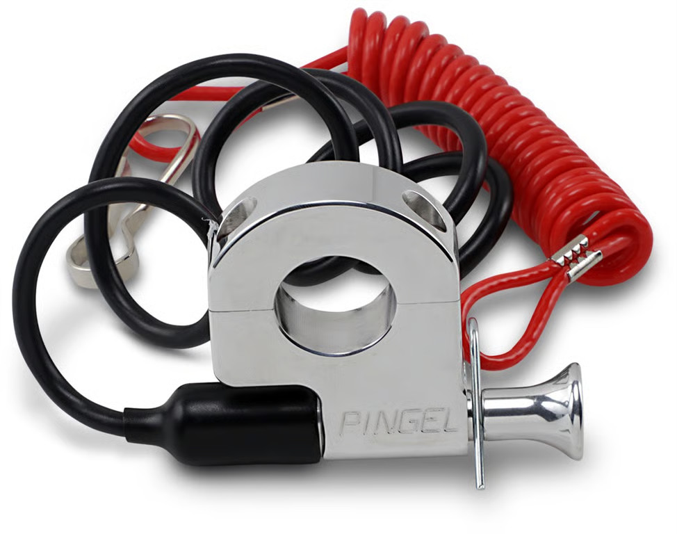 Pingel Normally Open Tether Kill Switch (7/8in. Handlebars) 641 Aluminum
