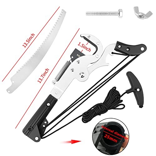 Extendable Tree Pruner Shears Head and Saw without Pole, High-Altitude 4