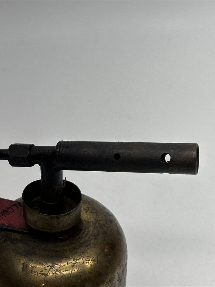 Vintage DUNLAP Brass Denatured Alcohol Torch, Empty