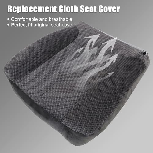 Driver Side Bottom Replacement Cloth Seat Cover Dark Gray Compatible with
