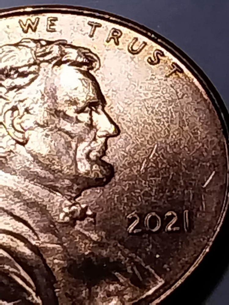 2021 P Error Lincoln Shield Cent. Obv./Rev. Die Cracks.