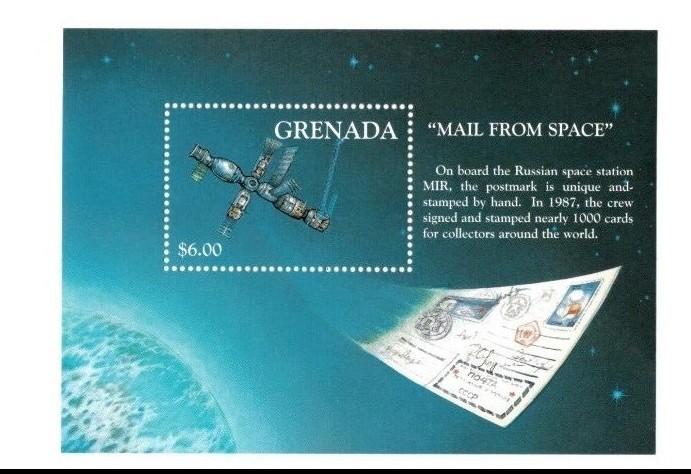 Grenada 1999 -  Mail From Space Souvenir Sheet - MNH Scott #2879