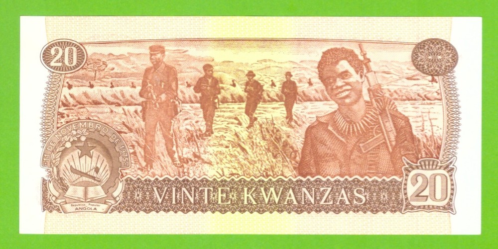 ANGOLA 20 KWANZAS 1976 P-109 UNC