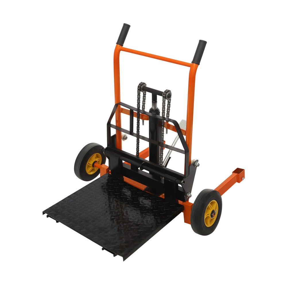 Stacker Hydraulic Material Winch Stacker 440lbs Pallet Truck Dolly Fork Lift