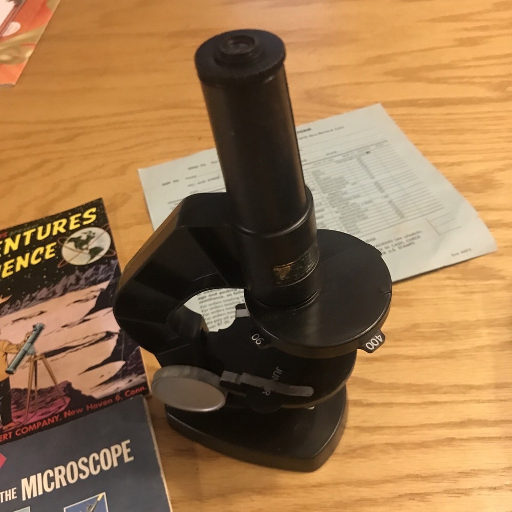 Gilbert Microscope and Lab Set - Original Metal Case, Microscope, Booklets 13022