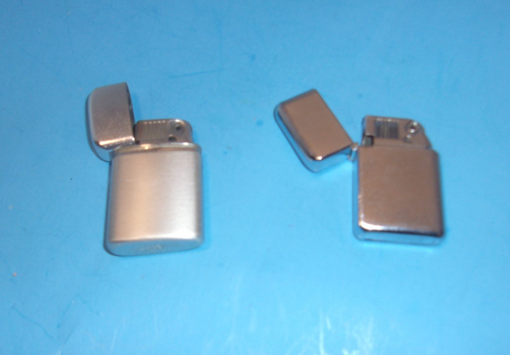 2 Vintage Ronson Typhoon CIGARETTE Chrome LIGHTER