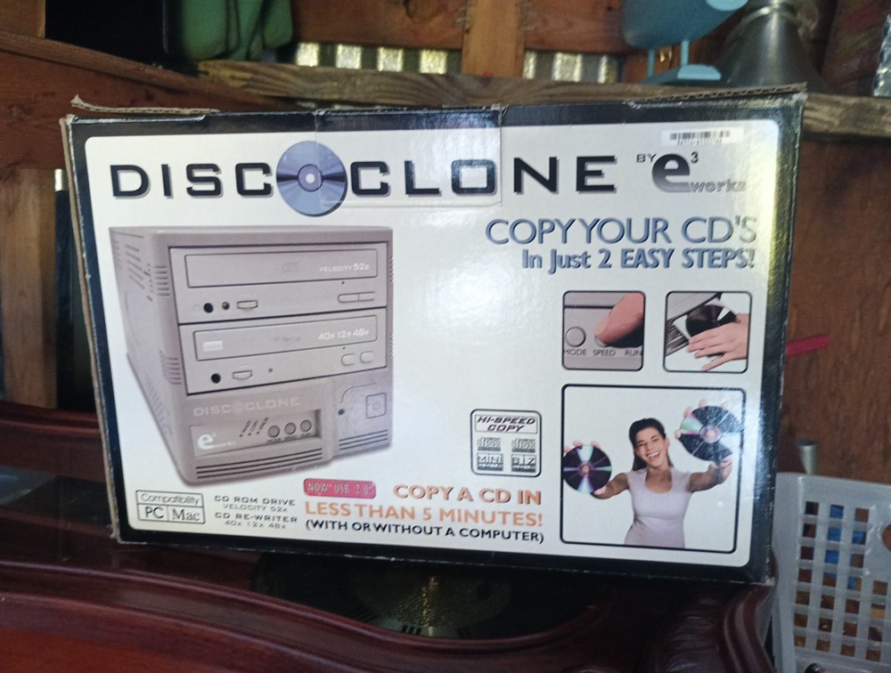 E3 Works Disc Clone CD Burner With Power And USB Cord - Great Bundle- Mint-
