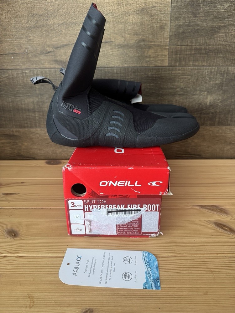 O'Neill Hyperfreak Fire 3mm Split Toe Wetsuit Boots US Size 12