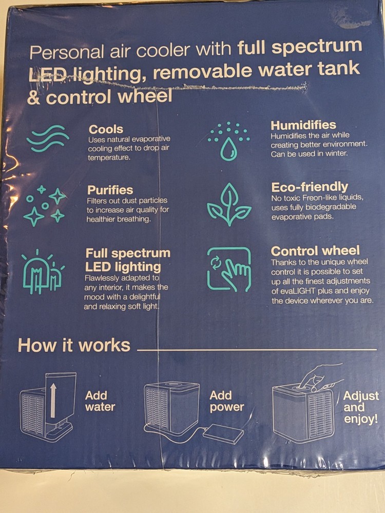 Evapolar EvaLIGHT Plus EV-1500 Personal Evaporative Air Cooler and Humidifier
