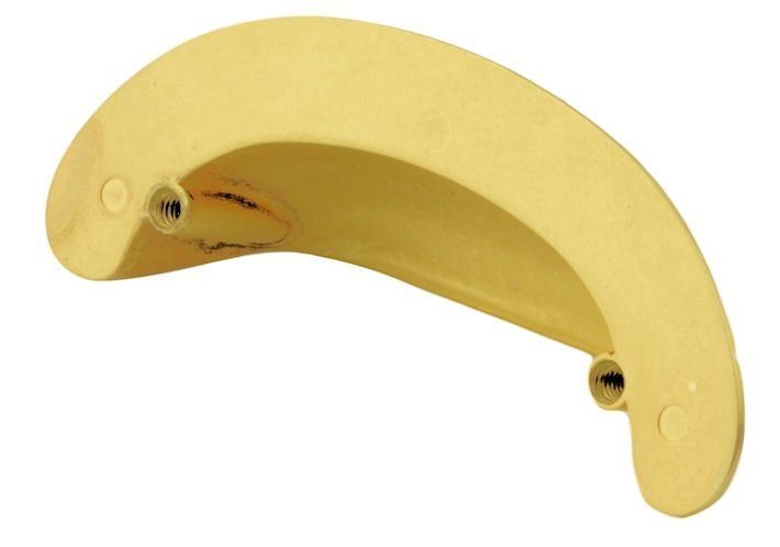 2-1/2" Baroque Scroll Work Cup Pull Satin Brass