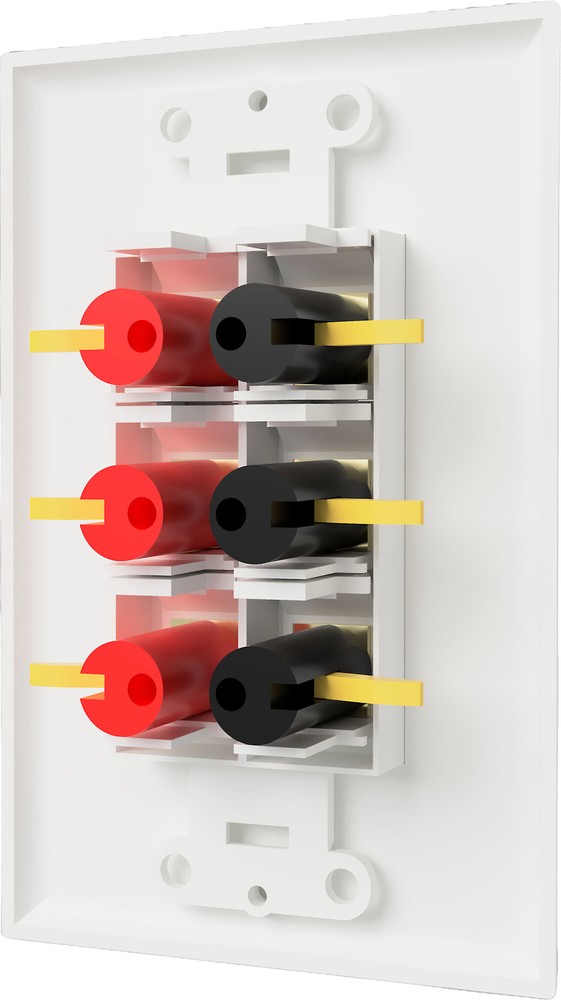 Speaker Snap Keystone Binding Posts 6 Pairs / 12 Pieces -White