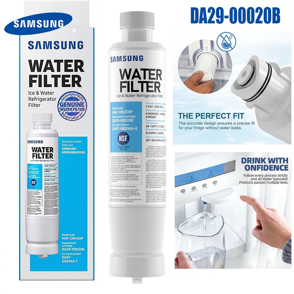 1-8 Pack Samsung DA29-00020B HAF-CIN/EXP Refrigerator Water Filter DA-97-08006A