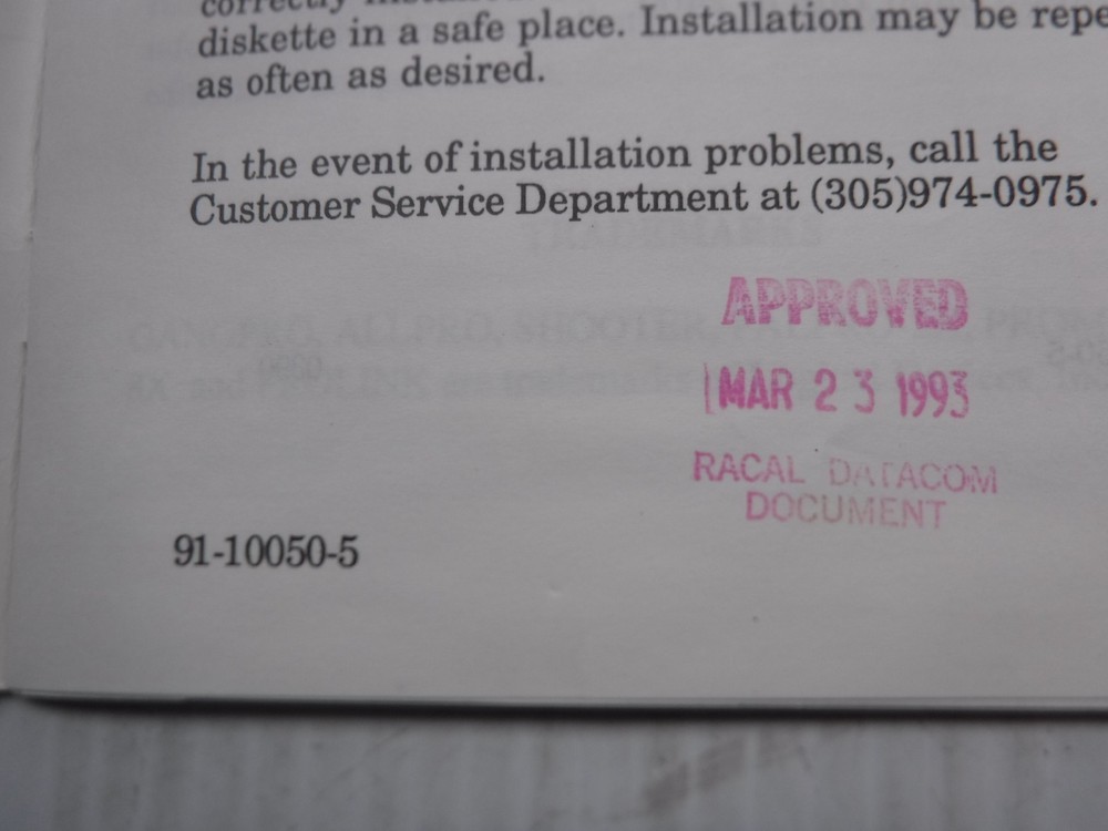 Prolink RS-232 Reference Manual 91-10050-5