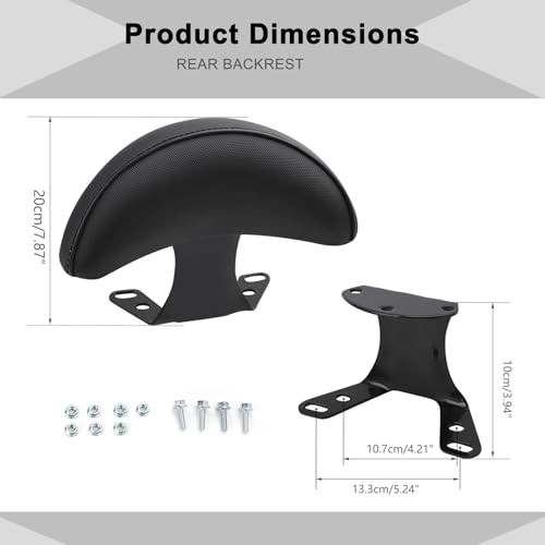 Motorcycle Rear Backrest in Soft PU Leather Material Compatible with C-TYPE