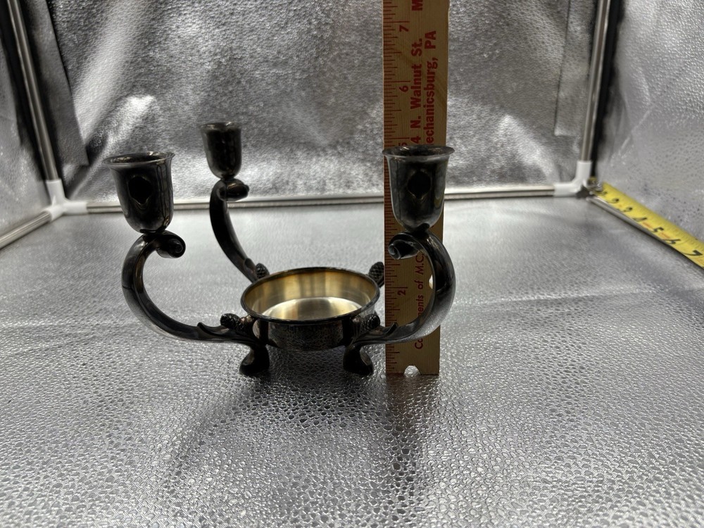 1940's Reed & Barton 331 Silver candel holde Plated Footed 4 Candlestick Holder