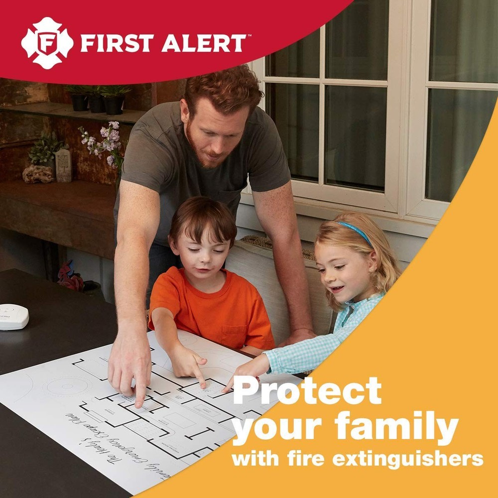 First Alert Fire Extinguisher for Home, Standard Rechargeable Compliance Unit...
