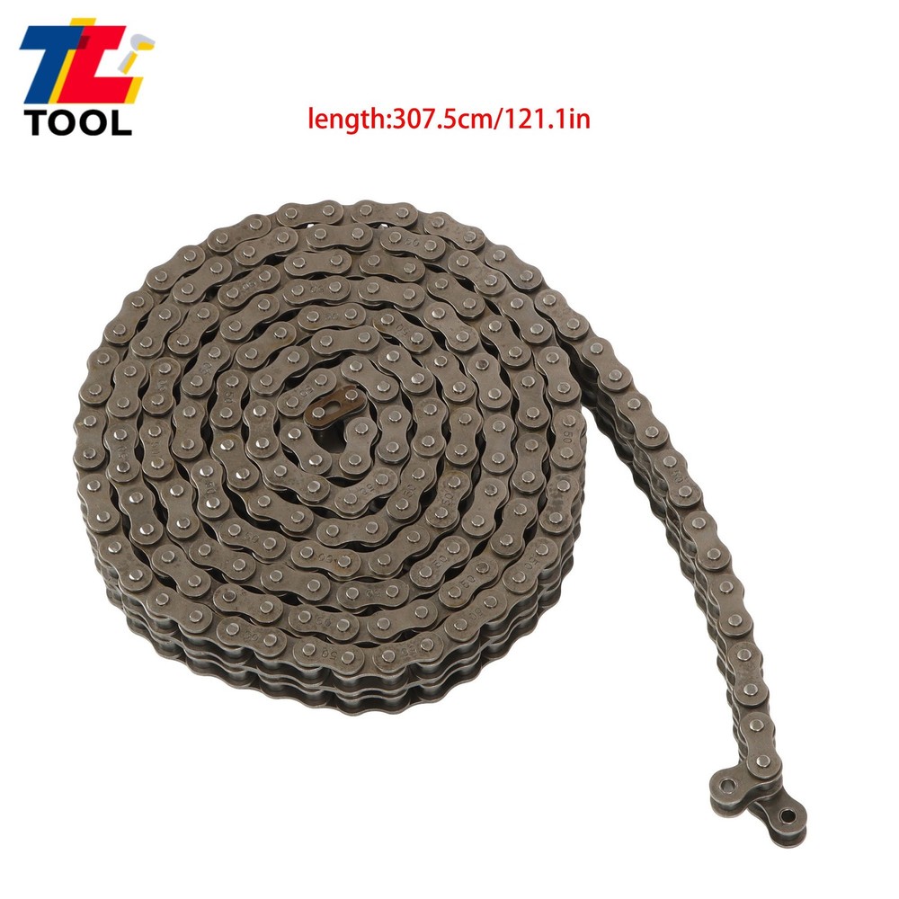 50-2 Double Strand Duplex Roller Chain 10 Ft with 2pcs Connecting Link