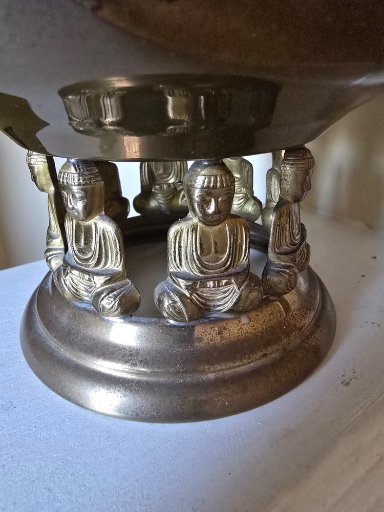 Frolick Specialties Solid Brass Buddha Pedestal Bowl Unmarked Meditation