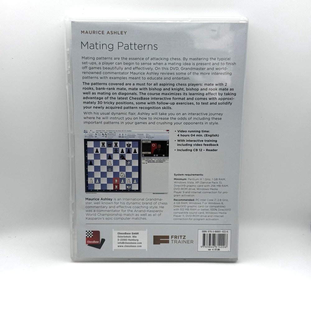 Fritz Trainer Mating Patterns Maurice Ashley - Chessbase PC DVD-ROM