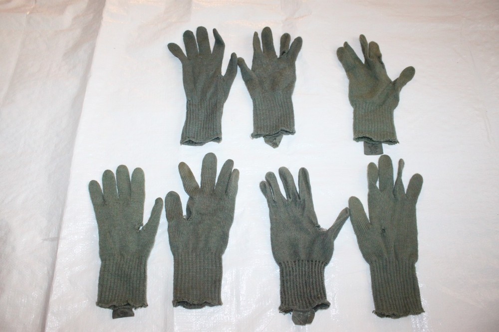 3 Pairs US Military Large CW Glove Inserts Type Class 2 Wool  Authentic DEFECTS