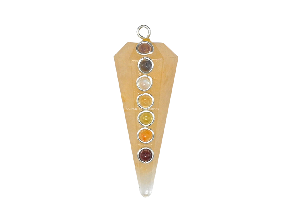 Yellow Aventurine Dowsing Crystal Chakra Pendulum