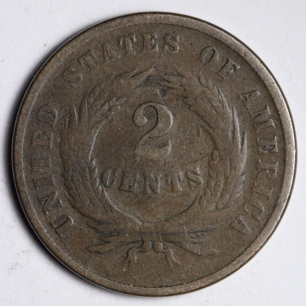 1867 Two Cent Piece VG E253 TACU