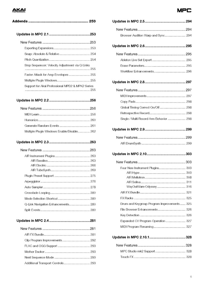 Akai Pro MPC Software Version 2.14 User Guide Manual: 347 Pages Color