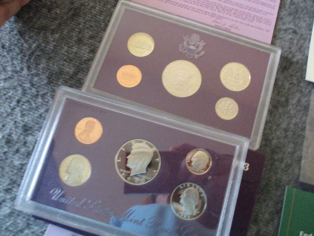 US MINT 1990-1995 PROOF + UNCIRCULATED + 1992 SILVER PROOF SET(27) - READ